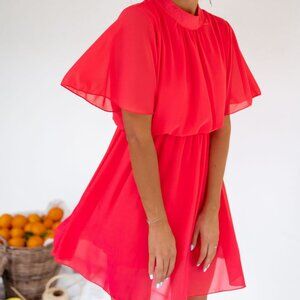 Raspberry Amandine Dress